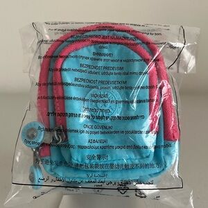 NWT - Kipling Mini Seoul Key Charm in Blue Sea Combo